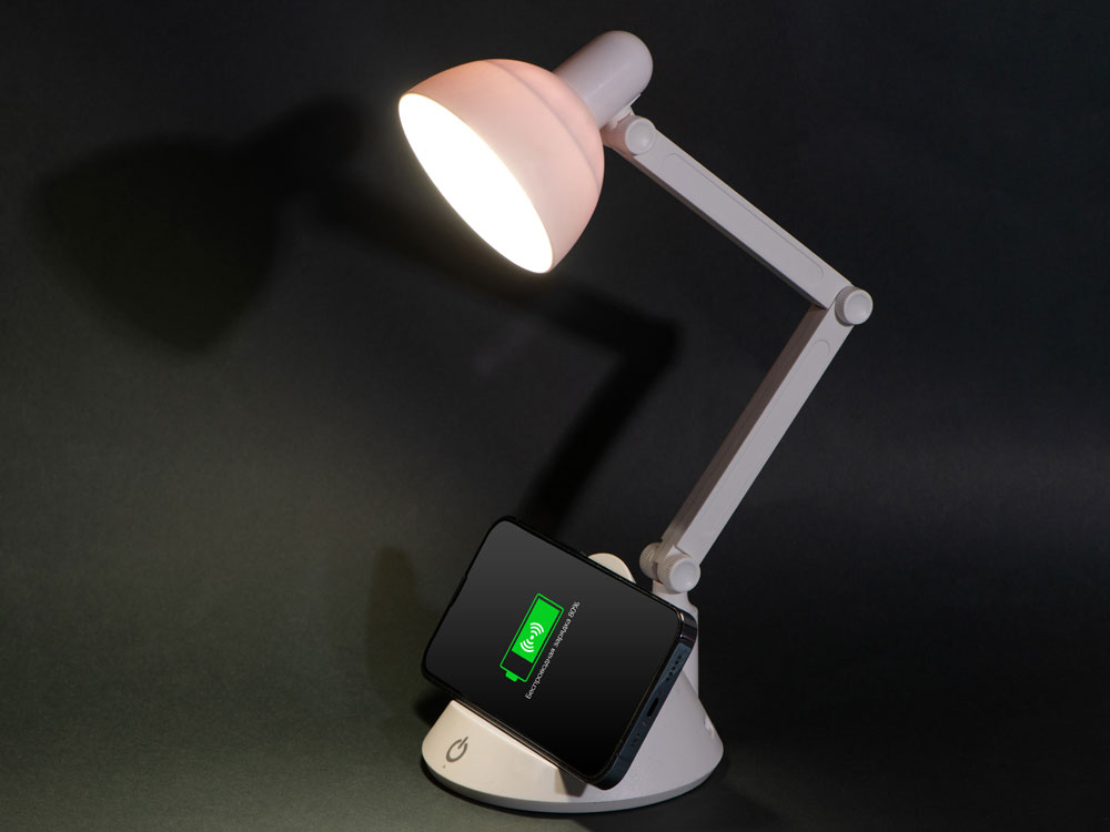 Настольный светильник с функцией беспроводной зарядки «Bendy»
