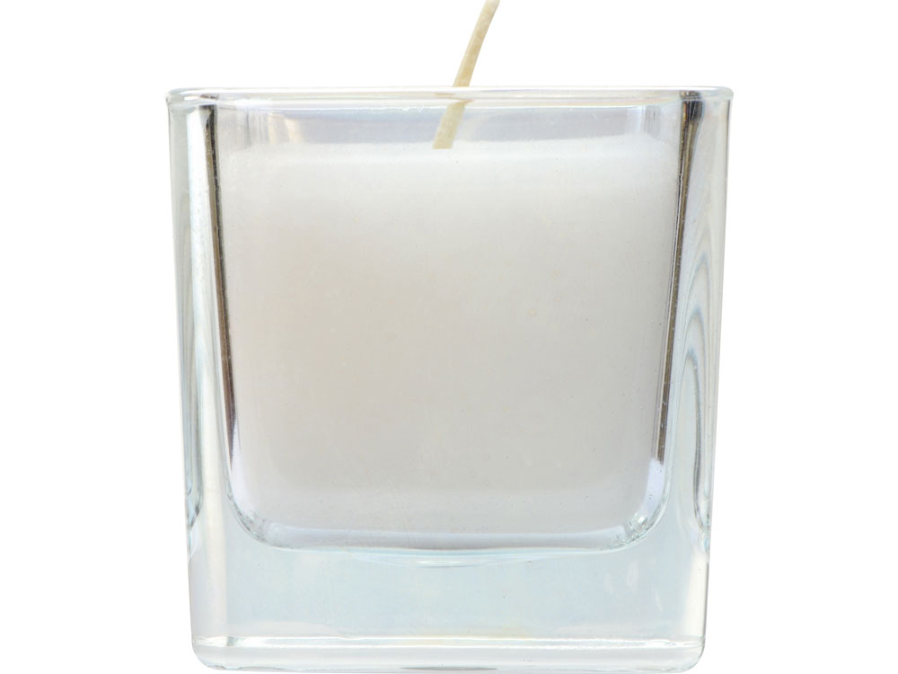 Свеча парафиновая парфюмированная в стекле "Palo", прозрачная