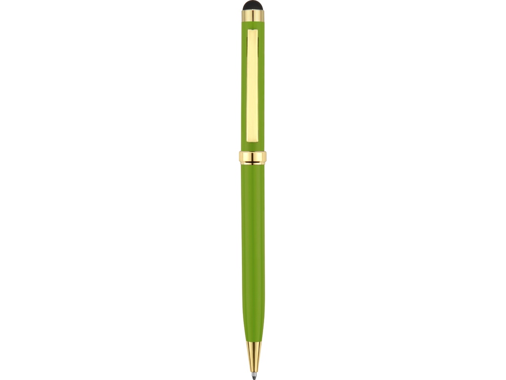 Ручка шариковая "Голд Сойер" со стилусом, зеленое яблоко