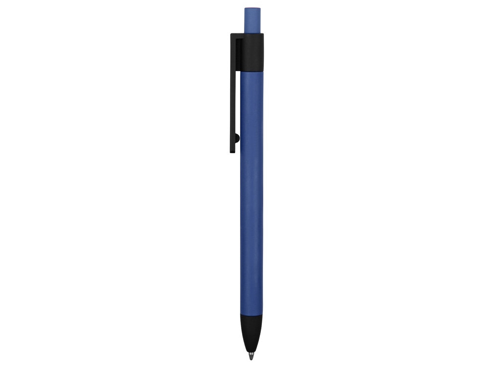 Ручка металлическая soft-touch шариковая «Haptic», синий/черный