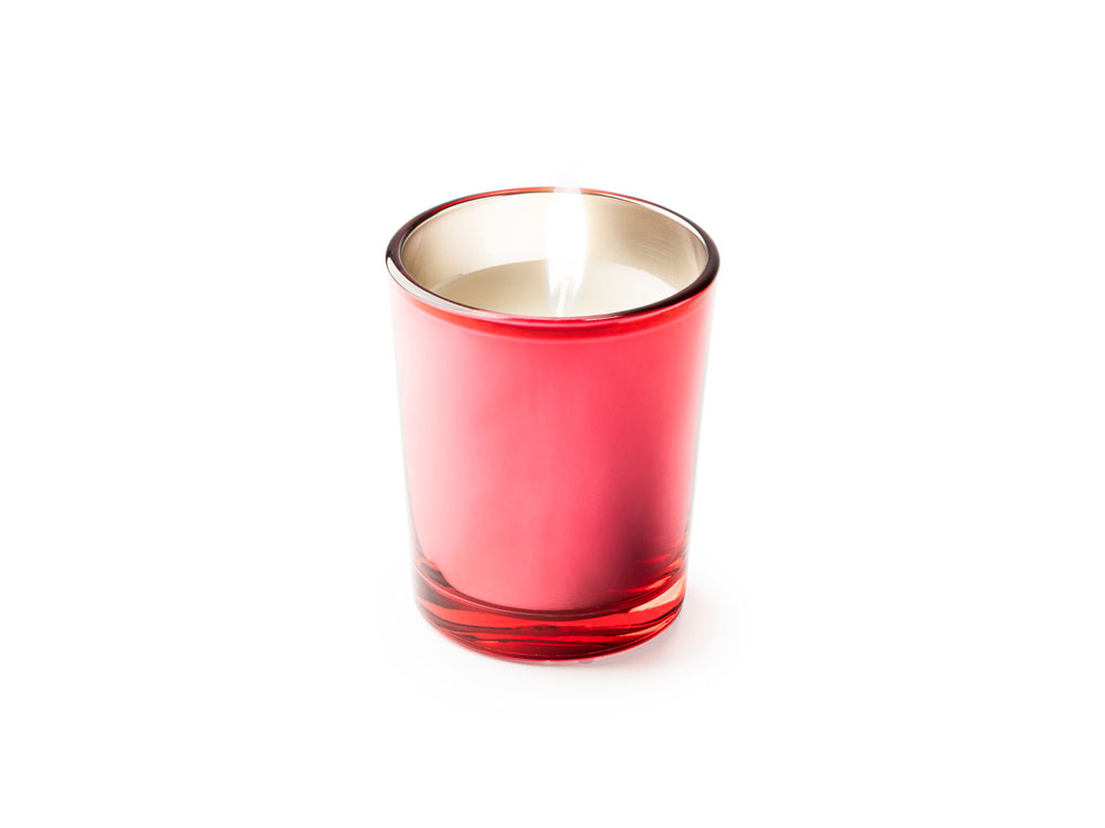 Свеча ароматическая KIMI, клубника, красный