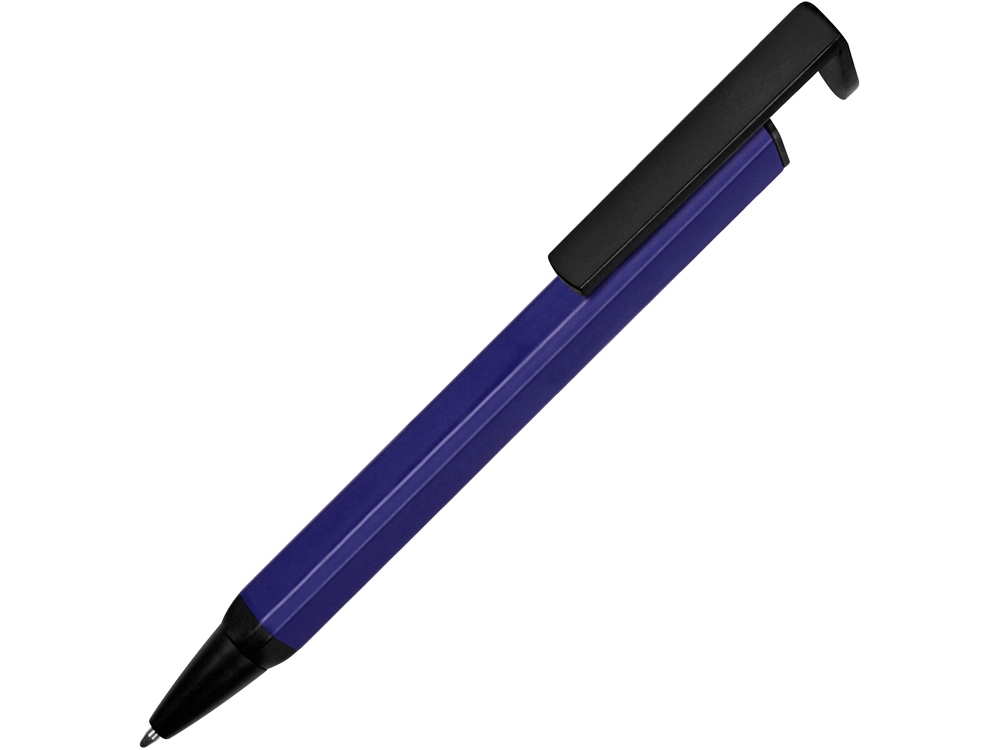 Ручка-подставка металлическая, «Кипер Q», синий/черный