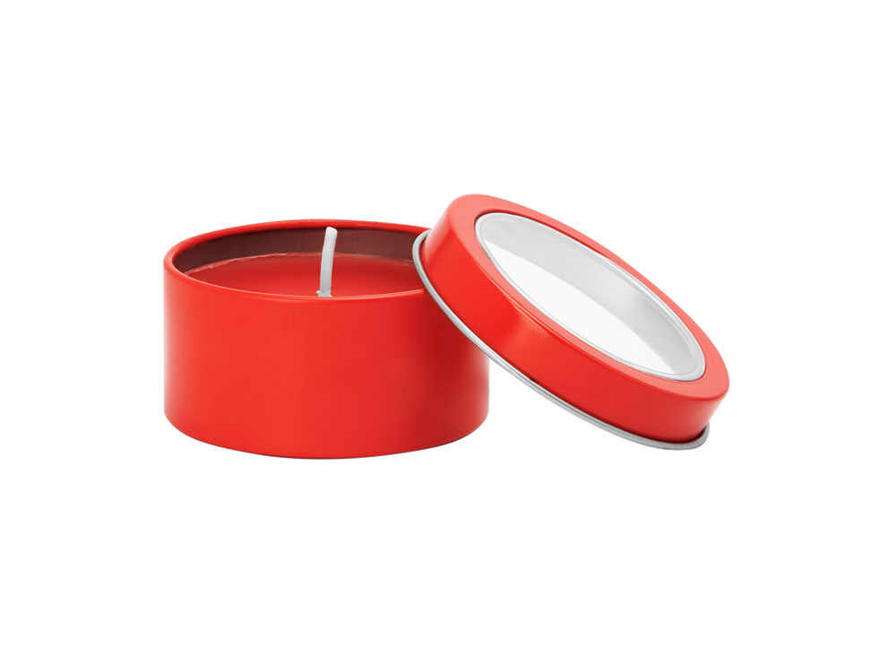 Ароматическая свеча FLAKE с запахом ванили, красный