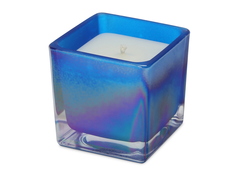 Свеча парафиновая парфюмированная в стекле "Palo", синяя