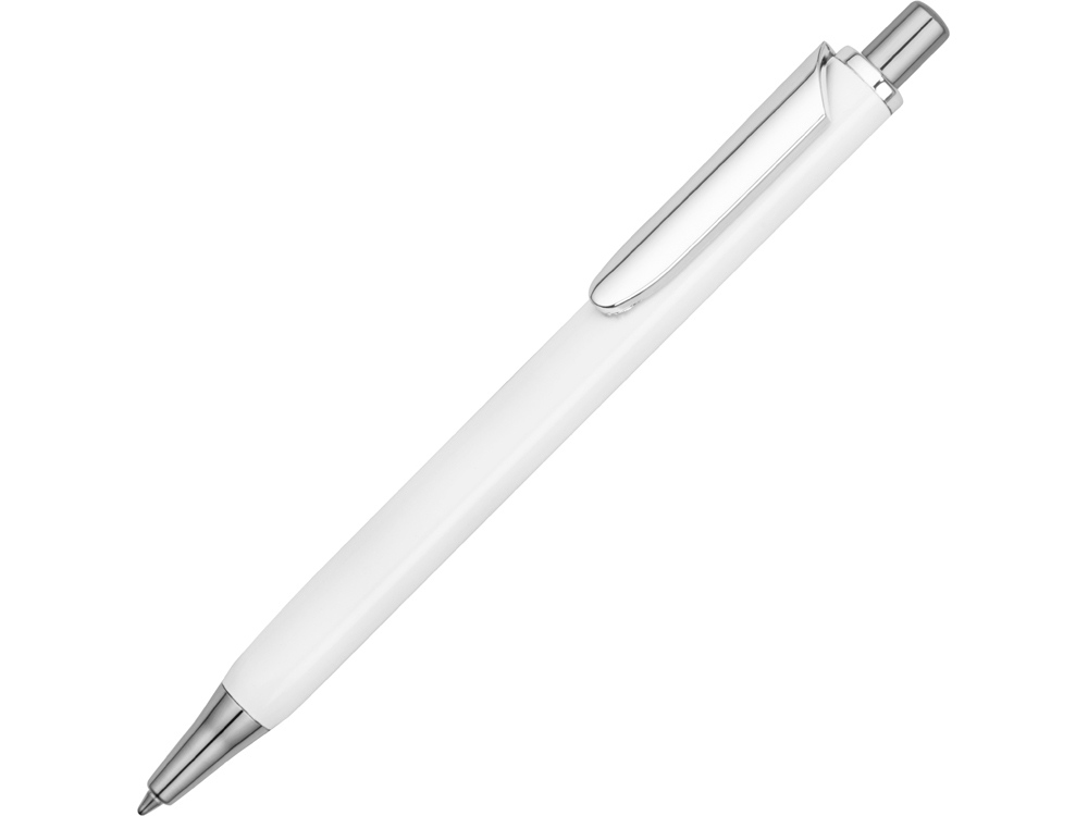 Ручка металлическая шариковая трехгранная «Riddle», белый/серебристый