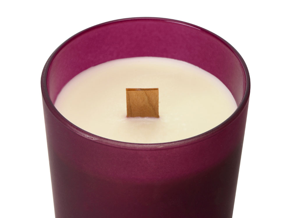 Свеча соевая ароматическая в стекле "Niort", бордовая