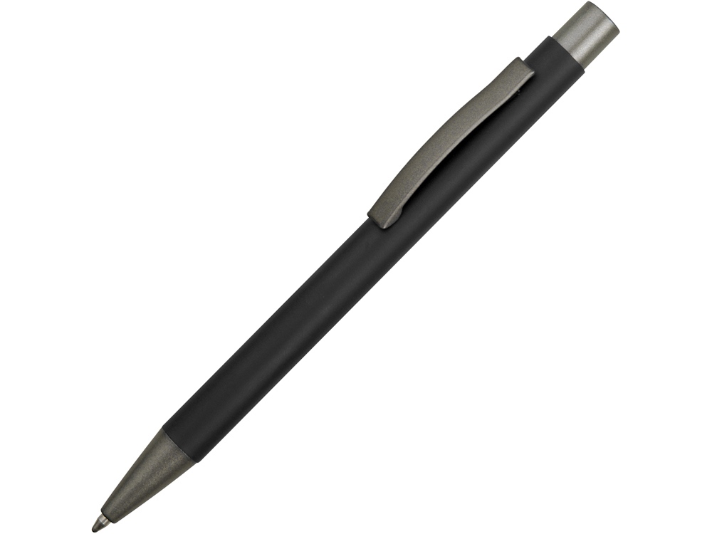 Ручка металлическая soft touch шариковая «Tender», черный/серый