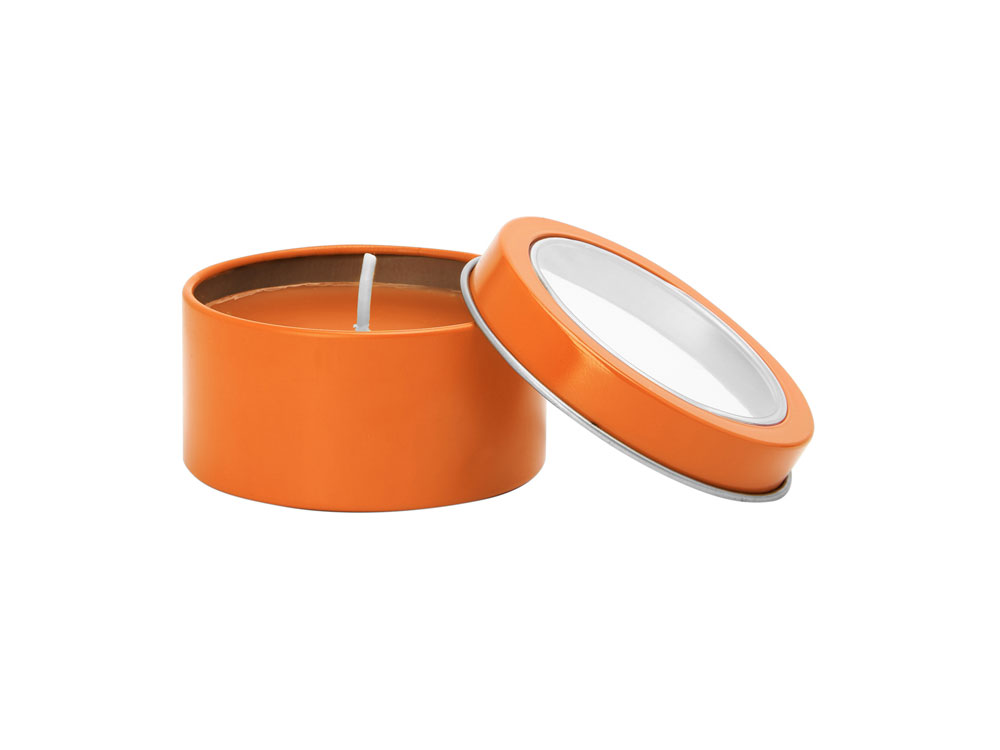 Ароматическая свеча FLAKE с запахом ванили, оранжевый