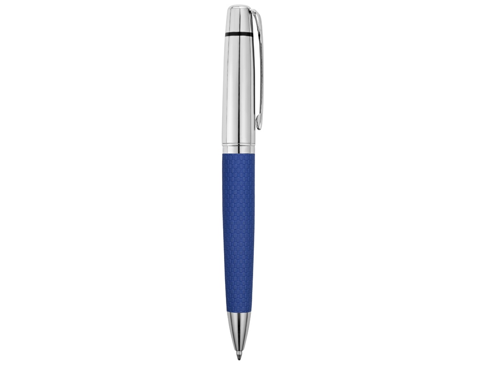 Ручка шариковая "Антей" с кожаной вставкой, синий